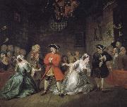 William Hogarth Beggar s opera oil painting on canvas